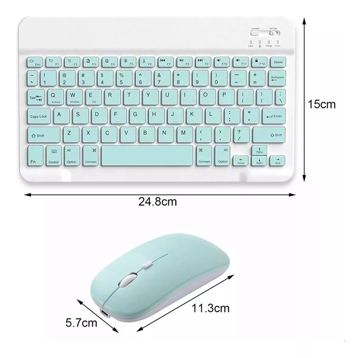 Kit Teclado + Mouse Para Ipad Tablet Celular Pc Bluetooth - Imagen 4