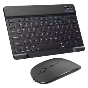 Kit Teclado + Mouse Para Ipad Tablet Celular Pc Bluetooth