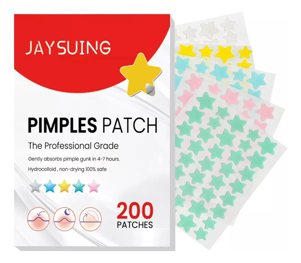 Parches Para Acné O Espinillas En Forma De Estrella 200 Pat