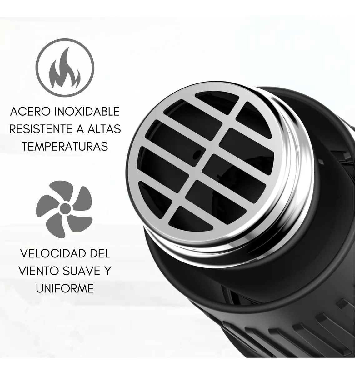 Pistola De Calor Aire Caliente 2000w 300-550 °c - Imagen 5