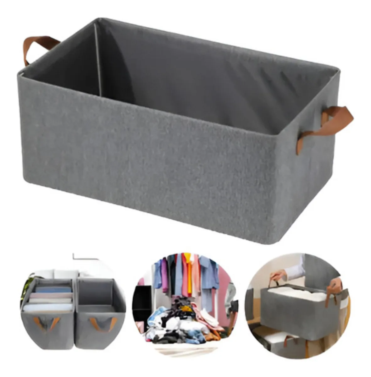 Bolsa Organizador Ropa Caja Plegable Asa Almacenamiento - Imagen 2