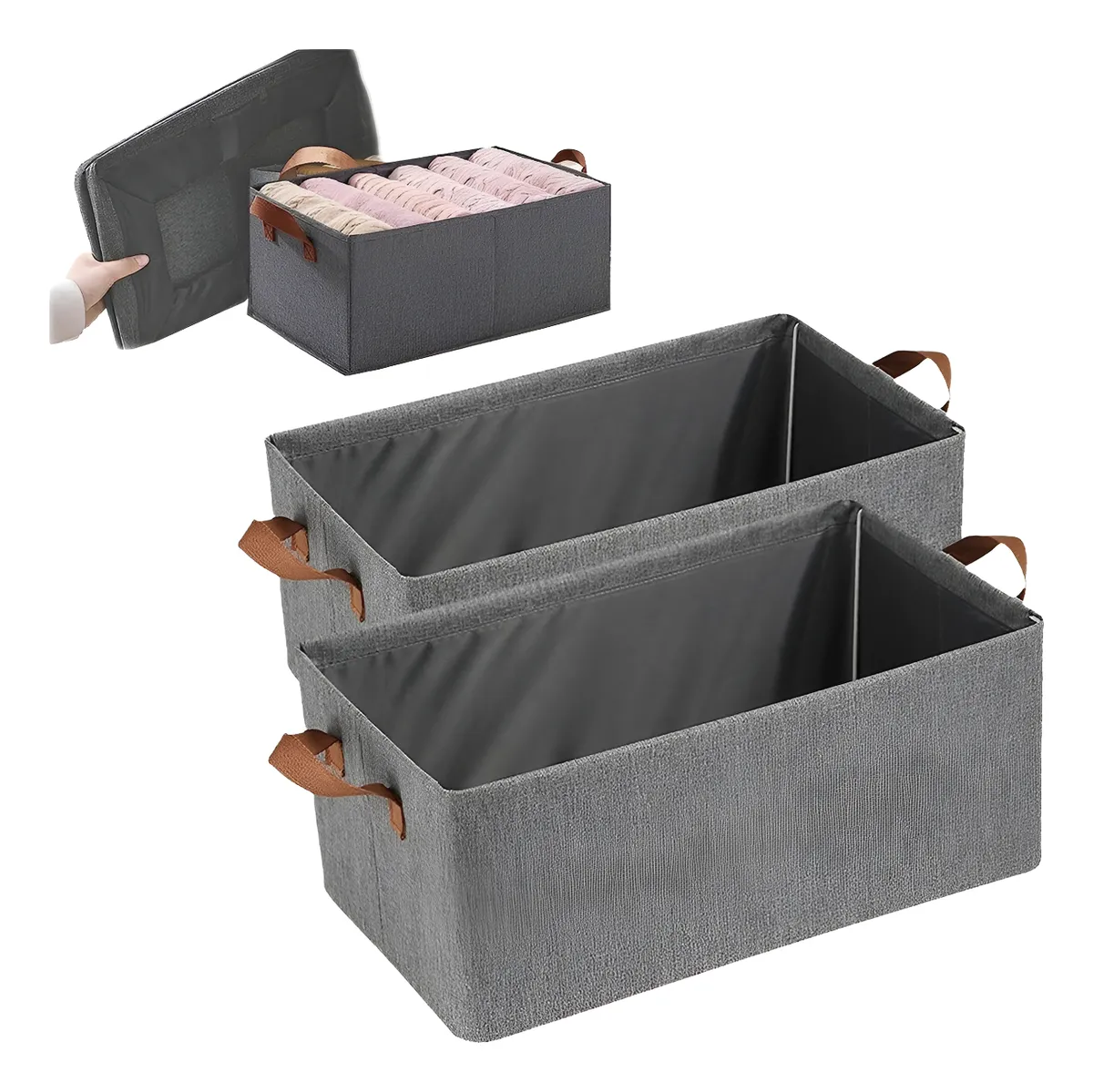 Bolsa Organizador Ropa Caja Plegable Asa Almacenamiento - Imagen 4