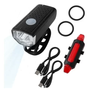 Luz Bicicleta Delantera Y Trasera Recargable Usb Impermeable