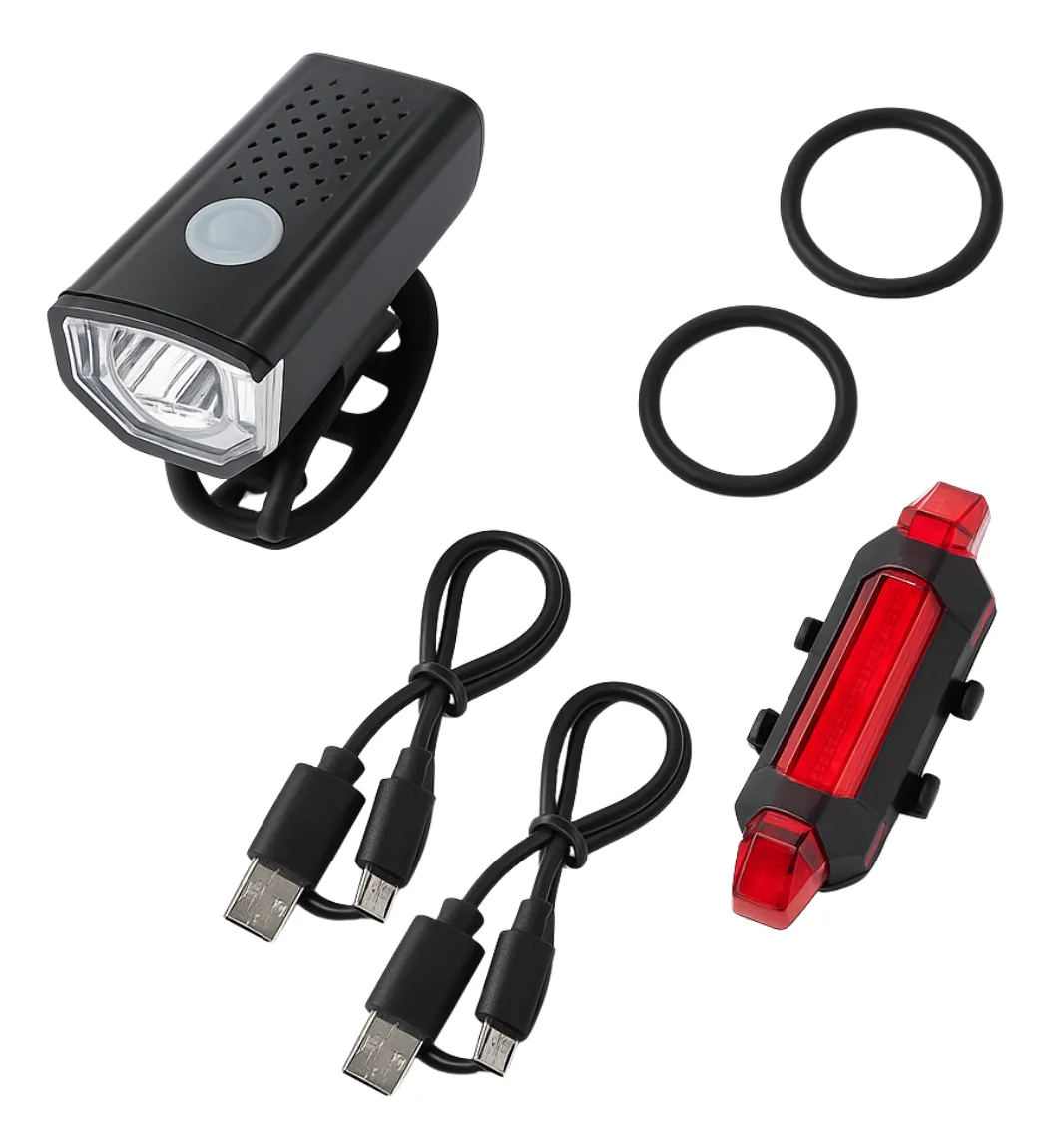 Luz Bicicleta Delantera Y Trasera Recargable Usb Impermeable - Imagen 9