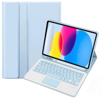 Funda Teclado Touchpad Con Ñ Para iPad 7 8 9 Gen 10.2 10.5 Color Azul