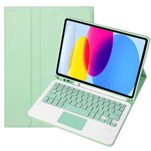 Funda Teclado Touchpad Con Ñ Para iPad 7 8 9 Gen 10.2 10.5 Color Verde