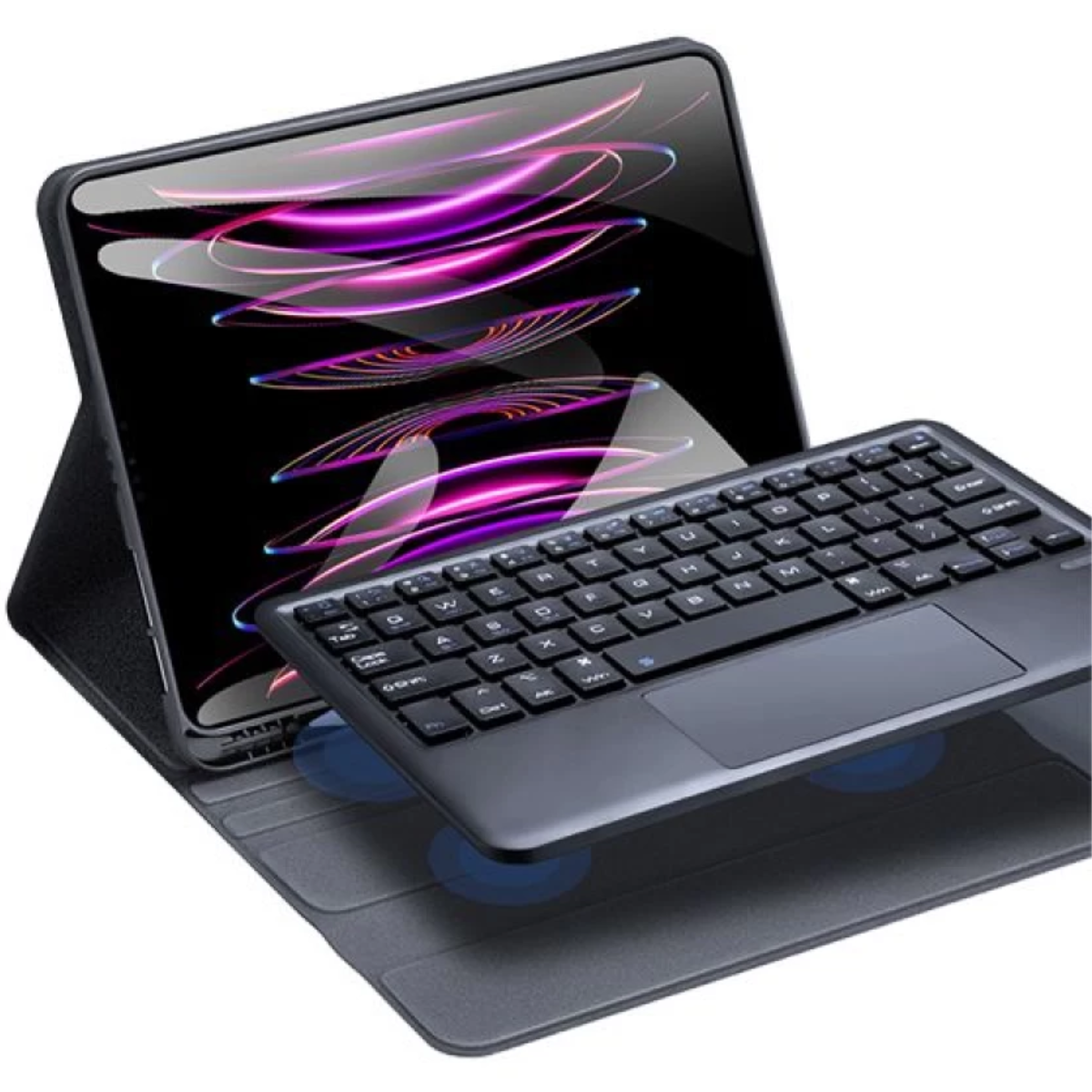 Funda Teclado Touchpad Con Ñ Para iPad 7 8 9 Gen 10.2 10.5 Color Negro