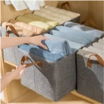 Bolsas Organizador Ropa Caja Plegable Almacenamiento Pack 3 Lisa Gris Oscuro