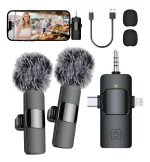 Micrófonos Inalámbrico Solapa Reducción Ruido Tipo C Ip 3.5m Negro