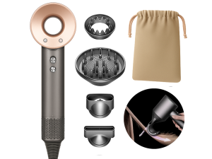 Secador De Pelo Dupe Dyson Iónico Supersonic 1600w Alta Velocidad Color Dorado