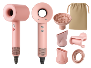 Secador De Pelo Dupe Dyson Iónico Supersonic 1600w Alta Velocidad Color Rosa