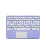 Teclado Bluetooth Touchpad Compatible Con Ipad Android Laptop Lila