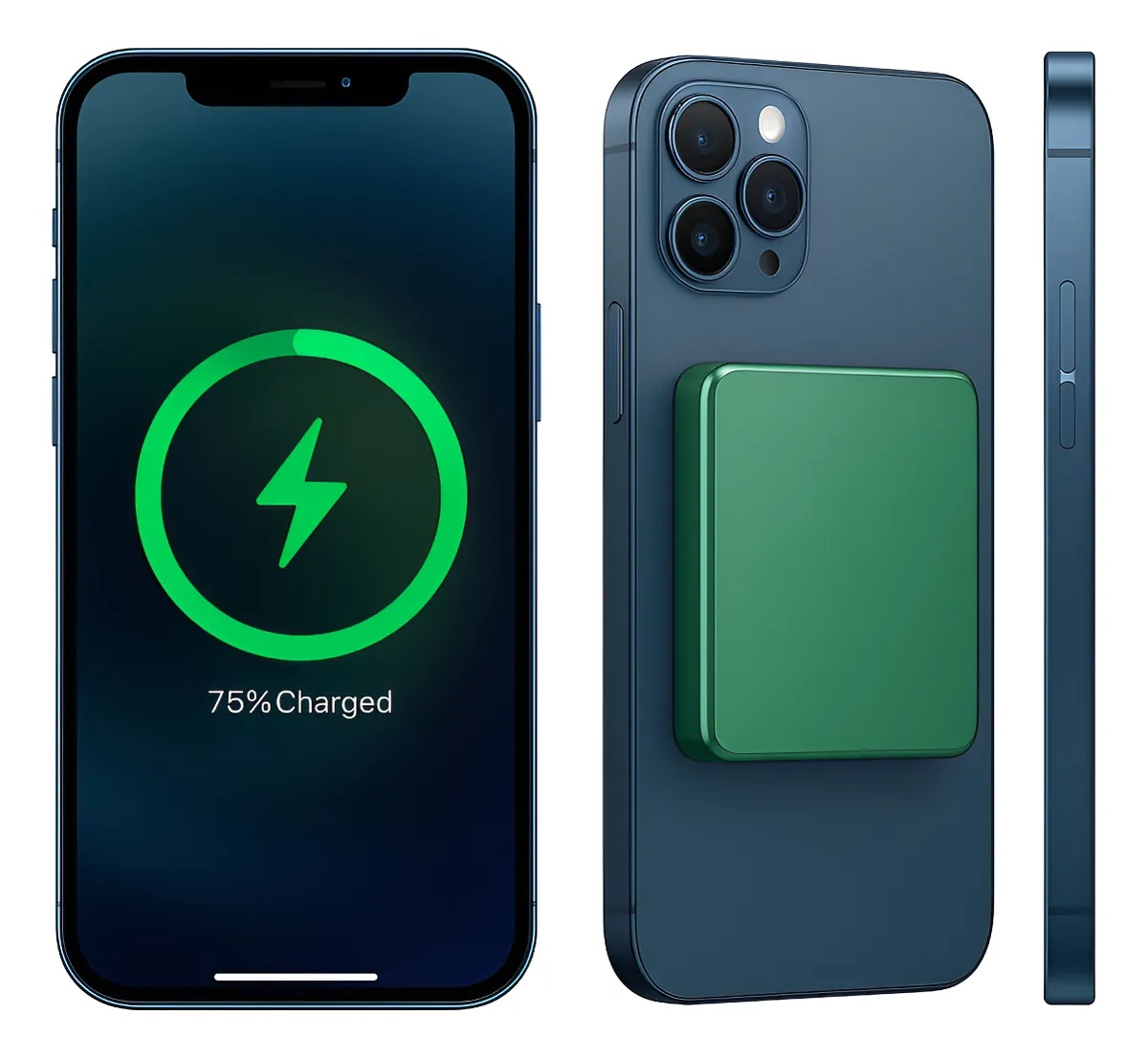 Power Bank Magnético 10.000mah Usb-c Para Iphone Ligero Verde