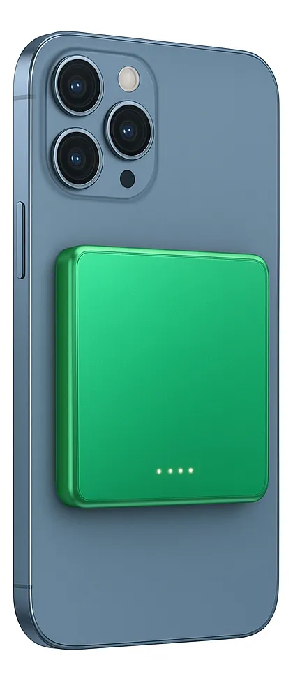 Power Bank Magnético 10.000mah Usb-c Para Iphone Ligero Verde - Imagen 3