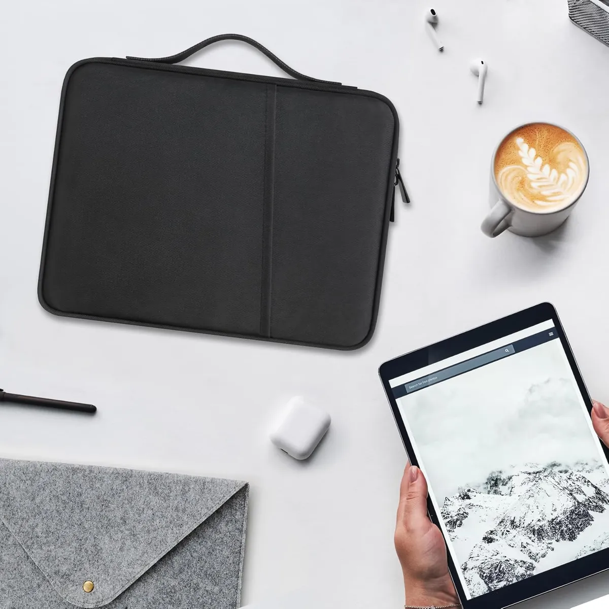 Bolso Estuche Funda Para Ipad Tablet Universal 13 Pulgadas Negro