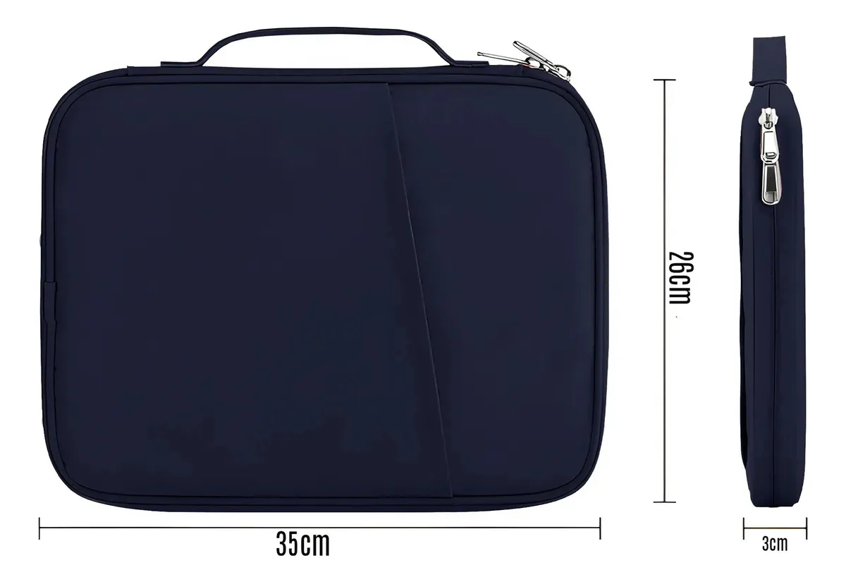 Bolso Estuche Funda Para Ipad Tablet Universal 13 Pulgadas Azul Marino