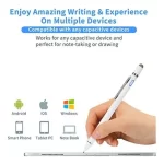 Lápiz Táctil Capacitivo Universal Punta Suave Alta Precisión Blanco