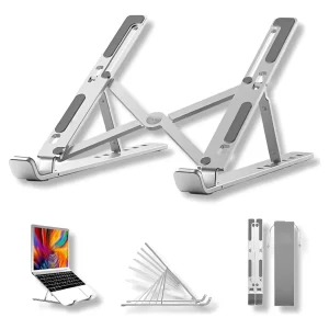 Soporte Elevador Portátil Aluminio Para Laptop Macbook Tablet Gris