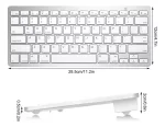 Teclado Inalámbrico Bluetooth Ergonómico Qwerty Tablet Pc Blanco Español Latinoamérica