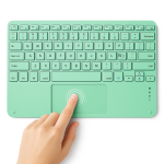 Teclado Bluetooth Universal Touchpad Tablet Ipad Pc Español Verde Matcha